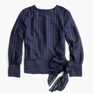 JCrew Navy Silk Blouse size 2